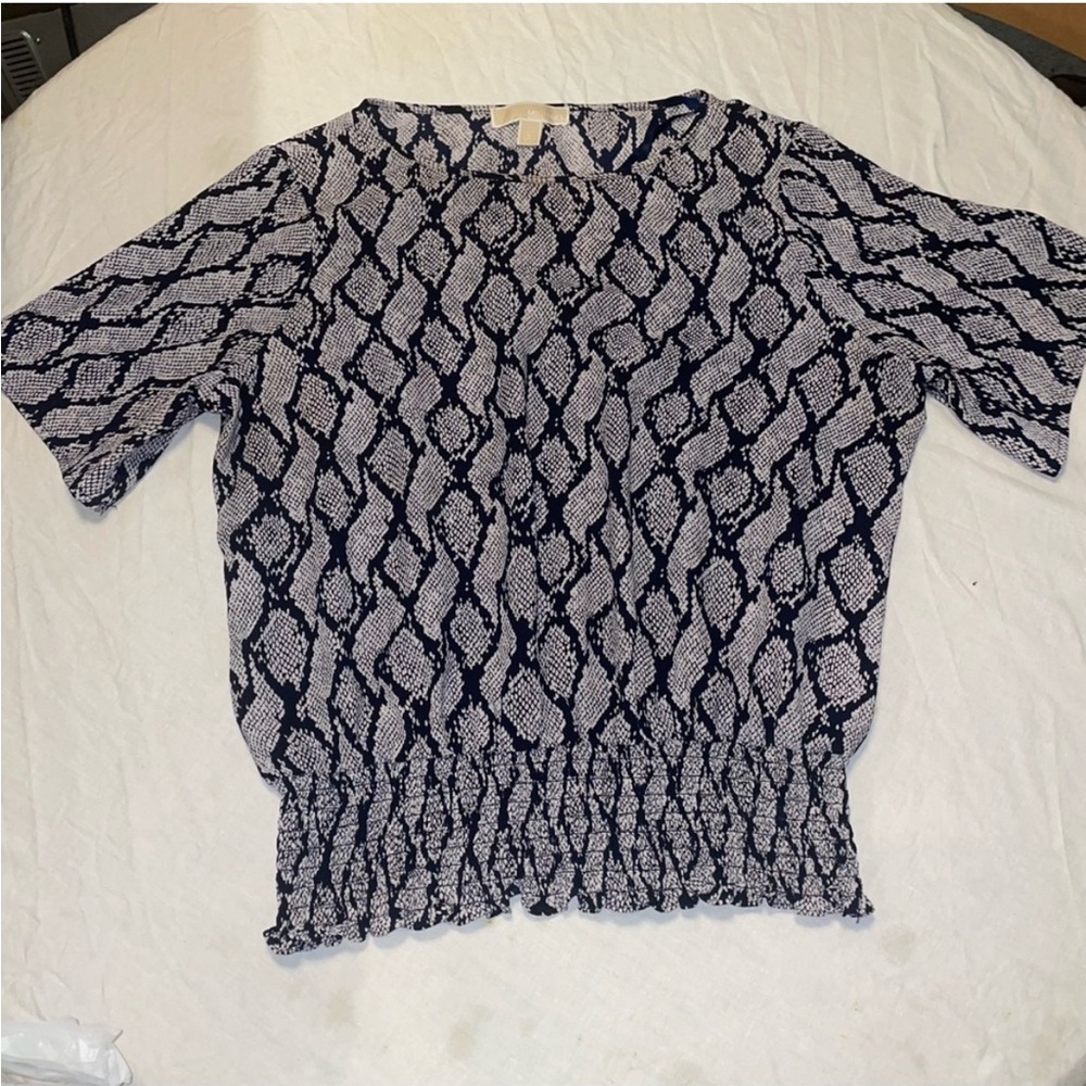 Michael Kors Snake print black and White Blouse